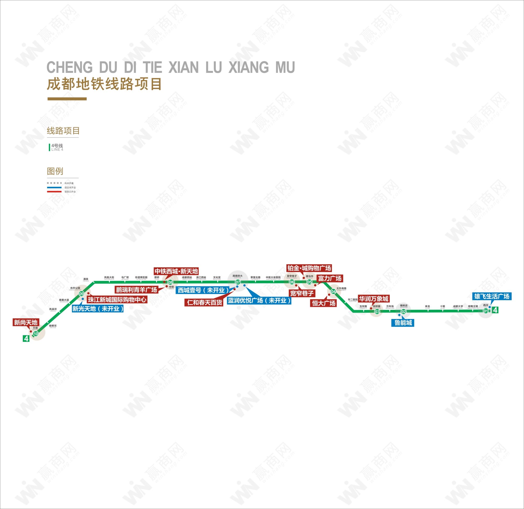 成都地铁4号线 串起成都重要的文明和商业地标